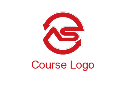 letters S and A in a circular logo with arrows