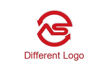 letters S and A in a circular logo with arrows