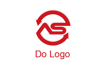 letters S and A in a circular logo with arrows