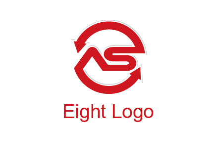 letters S and A in a circular logo with arrows