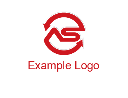 letters S and A in a circular logo with arrows