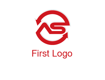 letters S and A in a circular logo with arrows