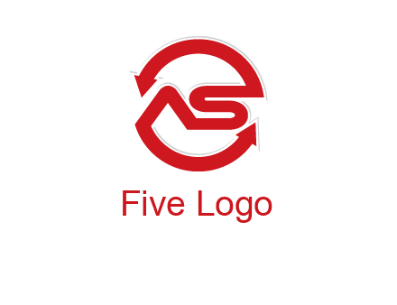 letters S and A in a circular logo with arrows