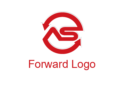 letters S and A in a circular logo with arrows
