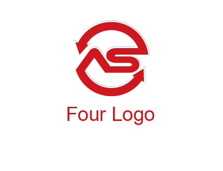letters S and A in a circular logo with arrows