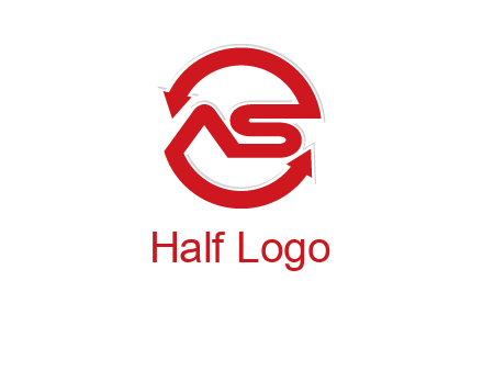 letters S and A in a circular logo with arrows