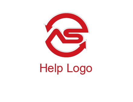 letters S and A in a circular logo with arrows