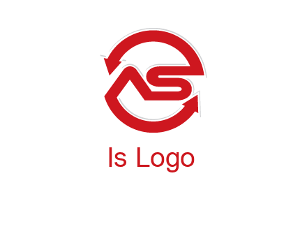 letters S and A in a circular logo with arrows