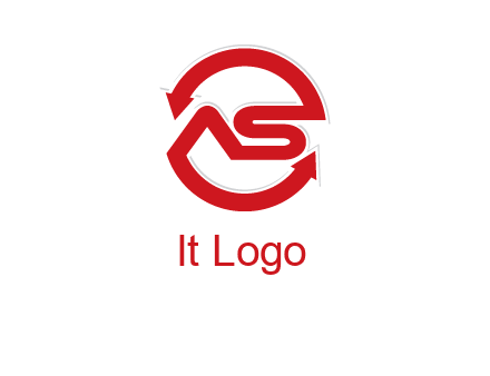 letters S and A in a circular logo with arrows