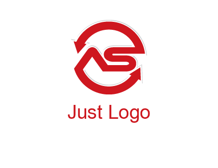 letters S and A in a circular logo with arrows