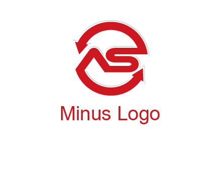 letters S and A in a circular logo with arrows
