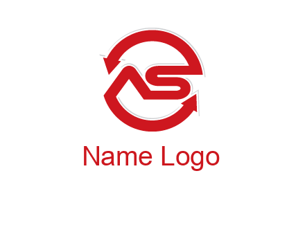 letters S and A in a circular logo with arrows