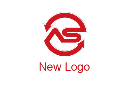 letters S and A in a circular logo with arrows