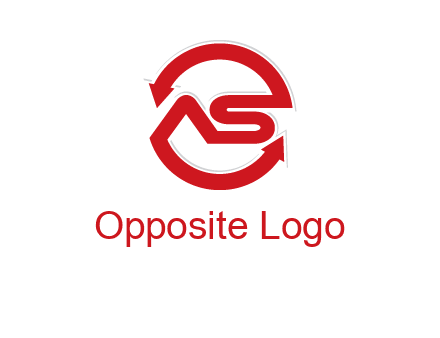 letters S and A in a circular logo with arrows