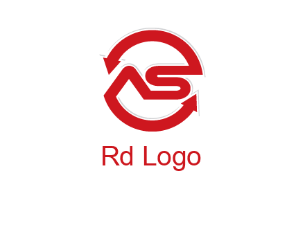 letters S and A in a circular logo with arrows