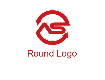 letters S and A in a circular logo with arrows