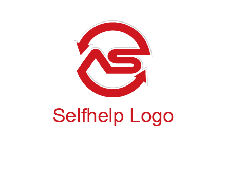 letters S and A in a circular logo with arrows