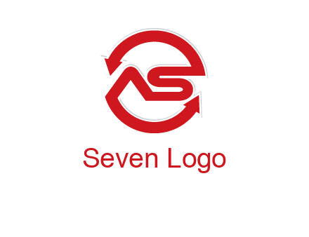 letters S and A in a circular logo with arrows