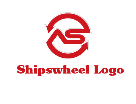 letters S and A in a circular logo with arrows