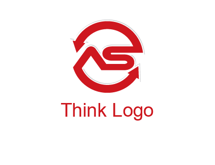 letters S and A in a circular logo with arrows