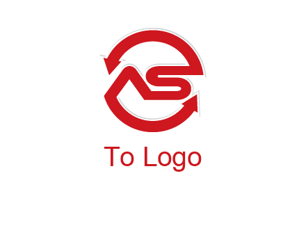 letters S and A in a circular logo with arrows
