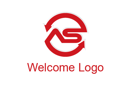 letters S and A in a circular logo with arrows