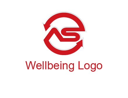 letters S and A in a circular logo with arrows