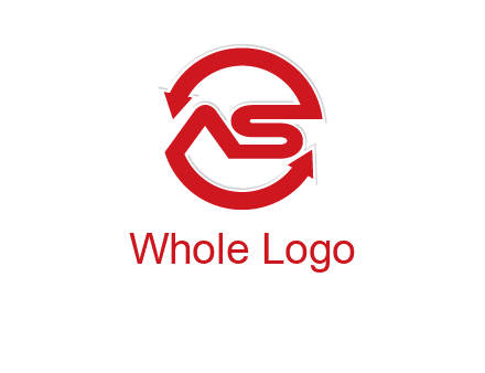 letters S and A in a circular logo with arrows