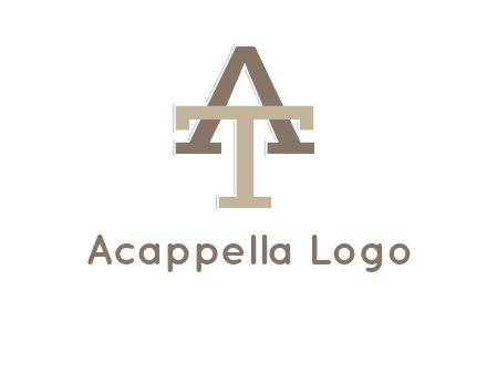 uppercase letters A and T entwined