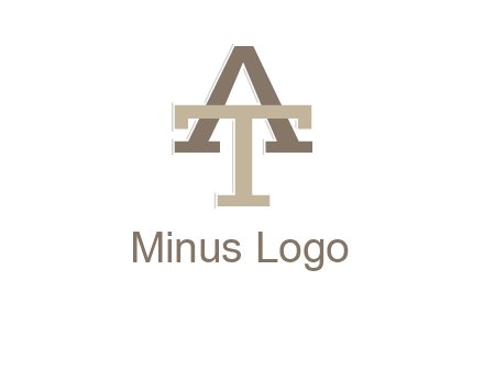 uppercase letters A and T entwined