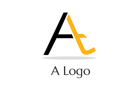 lowercase T inside uppercase A logo