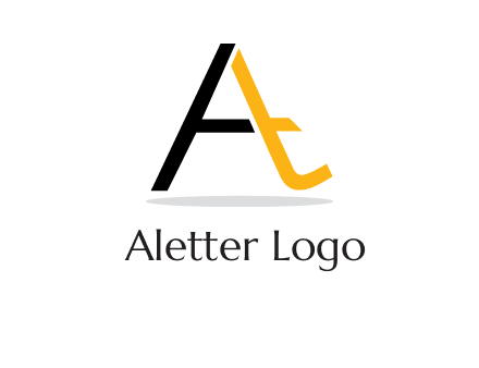 lowercase T inside uppercase A logo