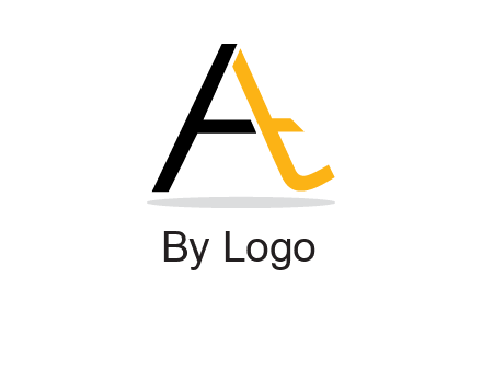 lowercase T inside uppercase A logo