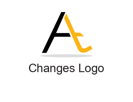 lowercase T inside uppercase A logo
