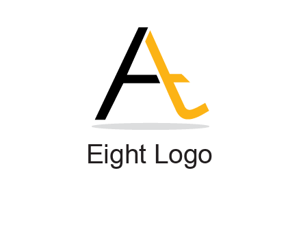 lowercase T inside uppercase A logo