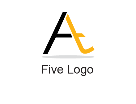 lowercase T inside uppercase A logo