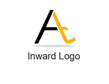 lowercase T inside uppercase A logo