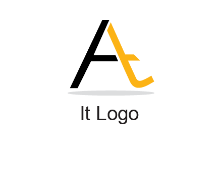 lowercase T inside uppercase A logo