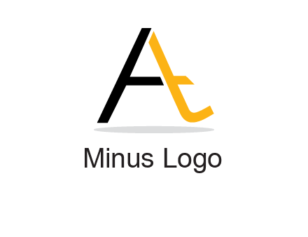 lowercase T inside uppercase A logo