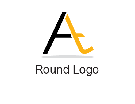 lowercase T inside uppercase A logo
