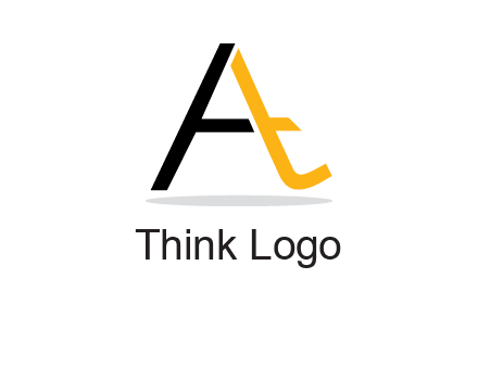lowercase T inside uppercase A logo