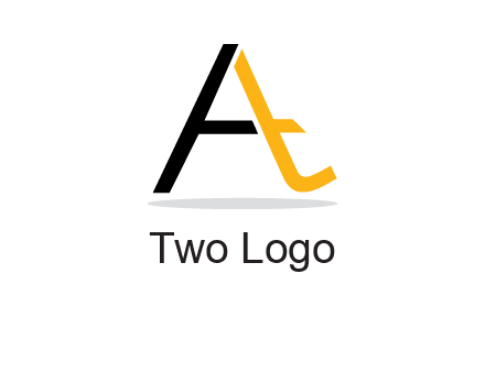 lowercase T inside uppercase A logo