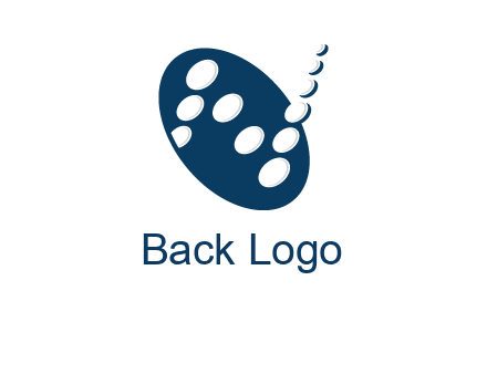 circles and ovals forming letter N 