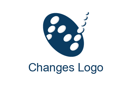 circles and ovals forming letter N 