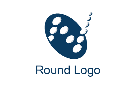 circles and ovals forming letter N 