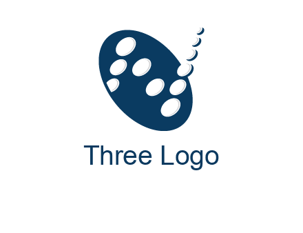 circles and ovals forming letter N 