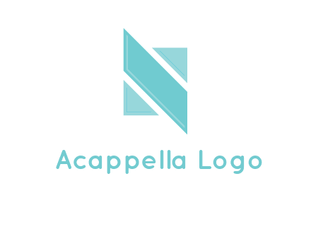 two triangles and a parallelogram forming letter N