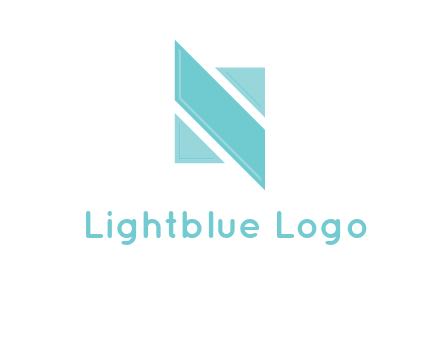 two triangles and a parallelogram forming letter N