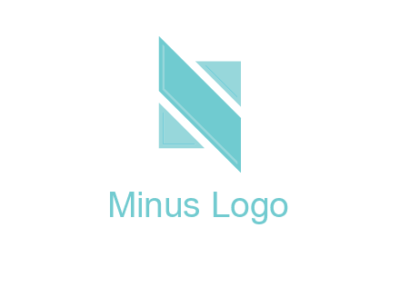 two triangles and a parallelogram forming letter N