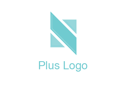 two triangles and a parallelogram forming letter N